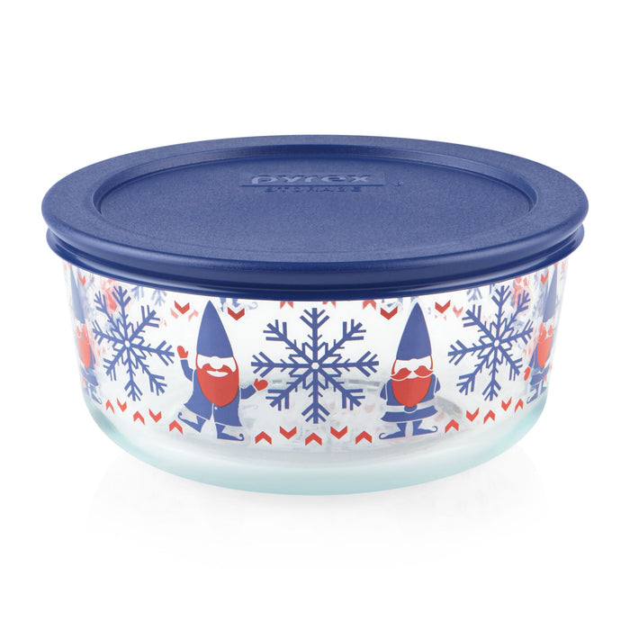 ❤️ PYREX 4 Cup CHRISTMAS Storage Bowl U-PICK:  GNOME ELF or JUST CHILLIN' PENGUINS