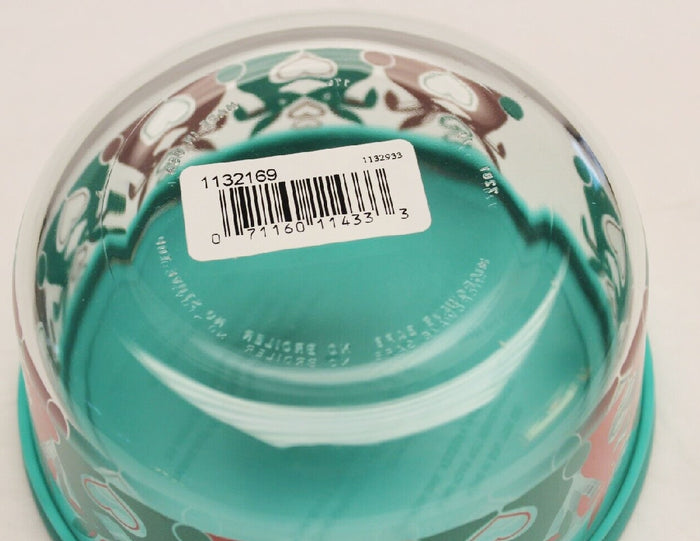 ❤️ PYREX 4 Cup Glass Storage Bowl SPRING FLING BUNNY Love Pink Turquoise Blue Hearts