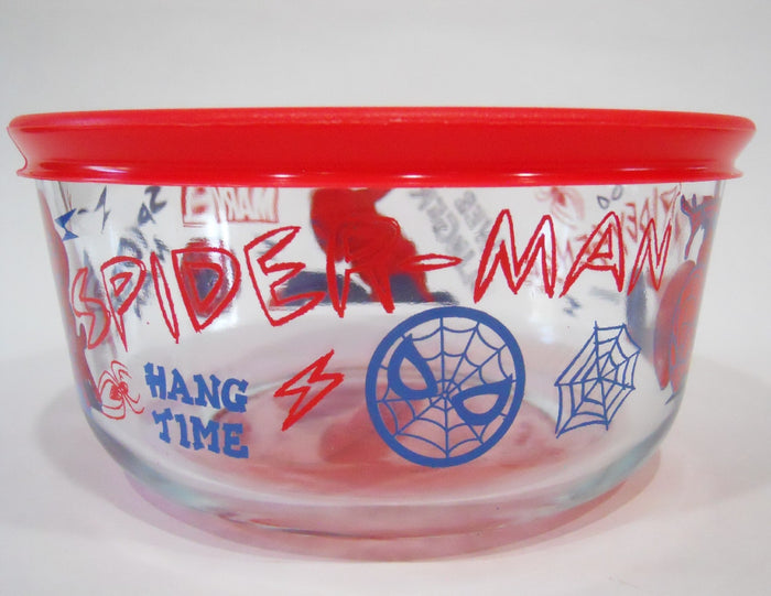 PYREX 4 Cup SPIDERMAN Storage Bowl *Marvel Comics Legend Spidey Action Hero
