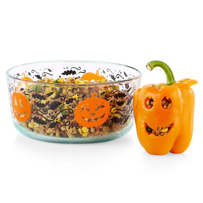 Pyrex 7 Cup HALLOWEEN Cats & Bats FIENDISH FRIENDS *or* Pumpkins JACK O LANTERN