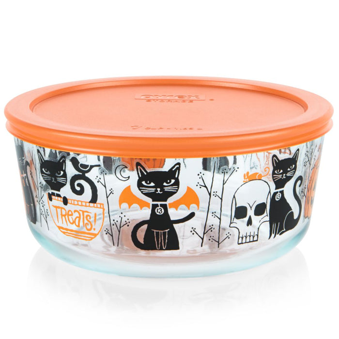 Pyrex 7 Cup HALLOWEEN Cats & Bats FIENDISH FRIENDS *or* Pumpkins JACK O LANTERN