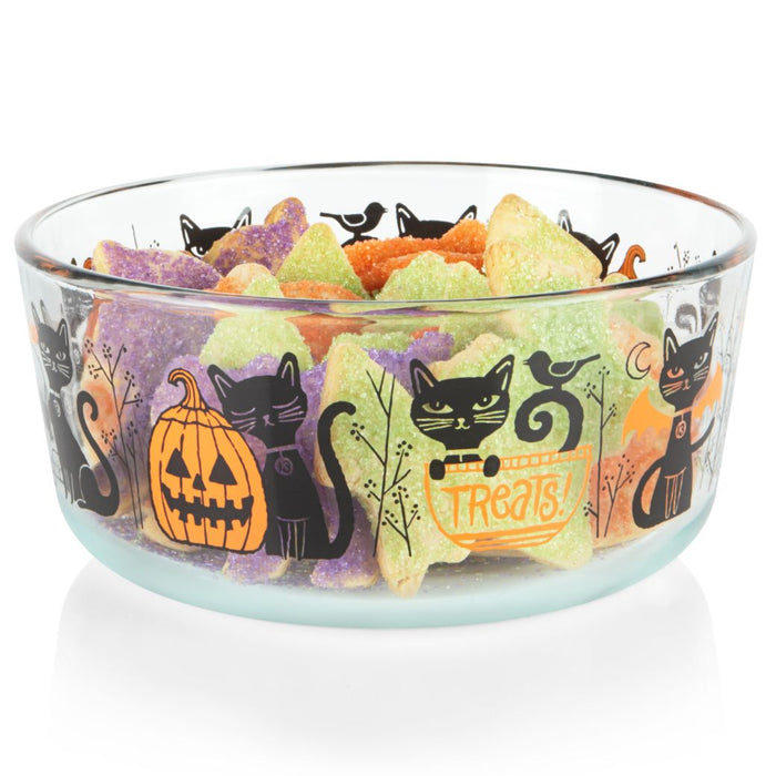 Pyrex 7 Cup HALLOWEEN Cats & Bats FIENDISH FRIENDS *or* Pumpkins JACK O LANTERN