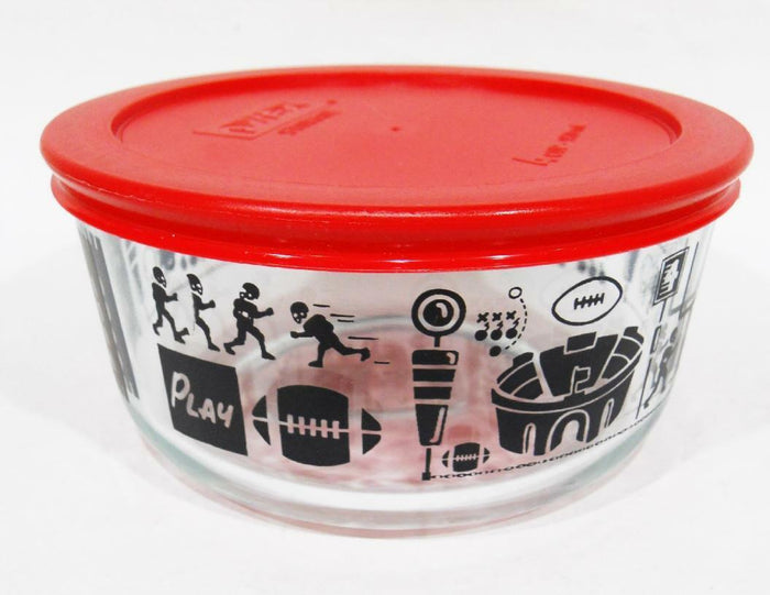 Pyrex OHIO STATE Buckeyes OSU FOOTBALL 4 Cup STORAGE BOWL Game Helmet Jersey