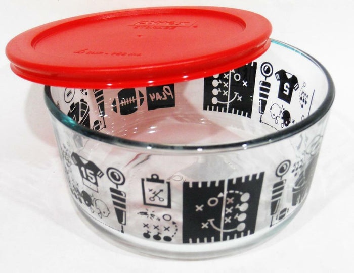 Pyrex OHIO STATE Buckeyes OSU FOOTBALL 4 Cup STORAGE BOWL Game Helmet Jersey