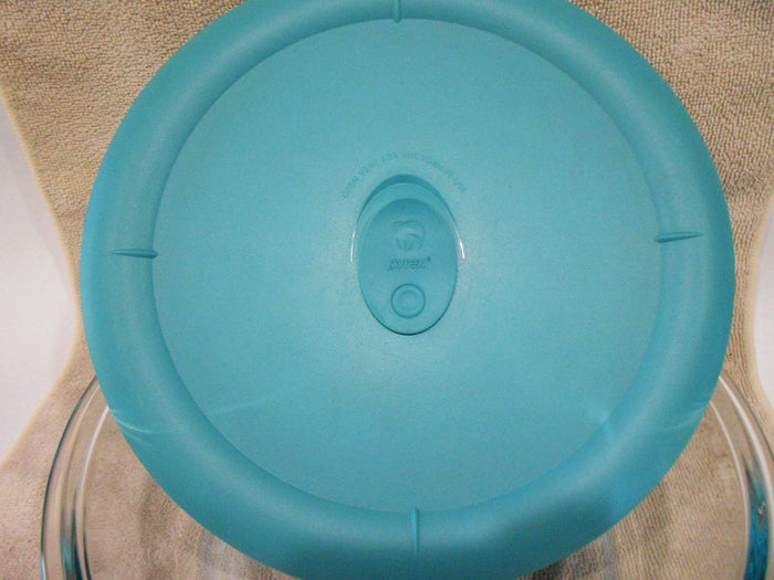 PYREX Pro Deluxe ROUND 12 Cup / 3 Qt DISH & COVER 10"x3.5" Turquoise 8202