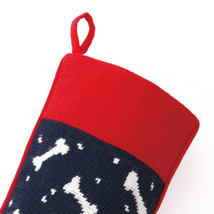 Raining Bones Needlepoint Stocking