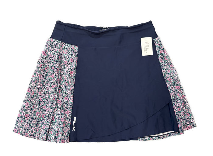 Ralph Lauren RLX Side Pleated Golf Skort - Navy/Botanical Prep Size L MSP$168