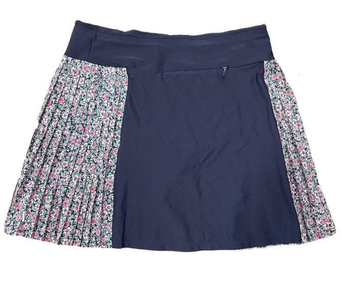 Ralph Lauren RLX Side Pleated Golf Skort - Navy/Botanical Prep Size L MSP$168