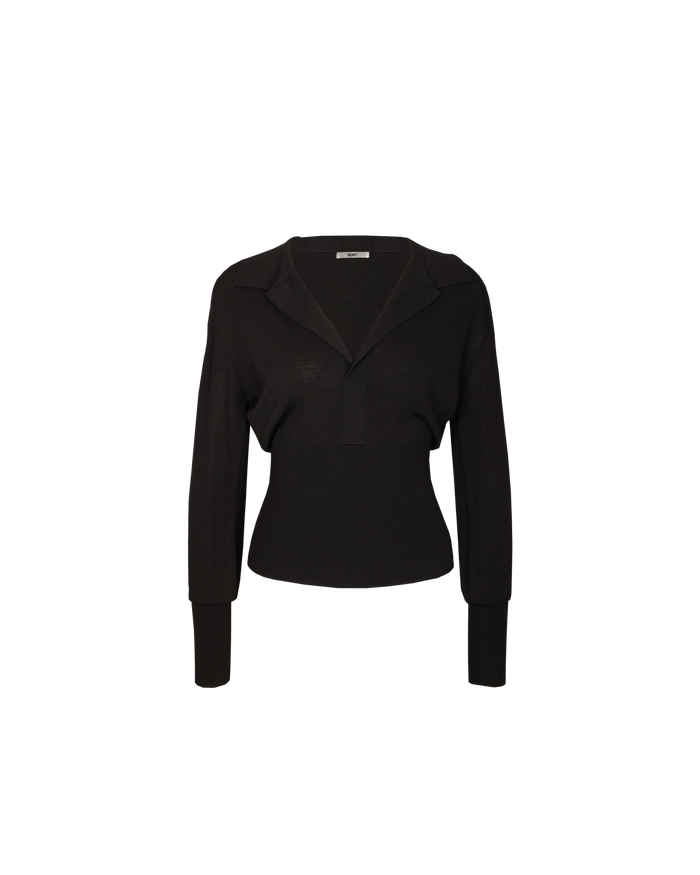 RAMONA POLO TOP BLACK