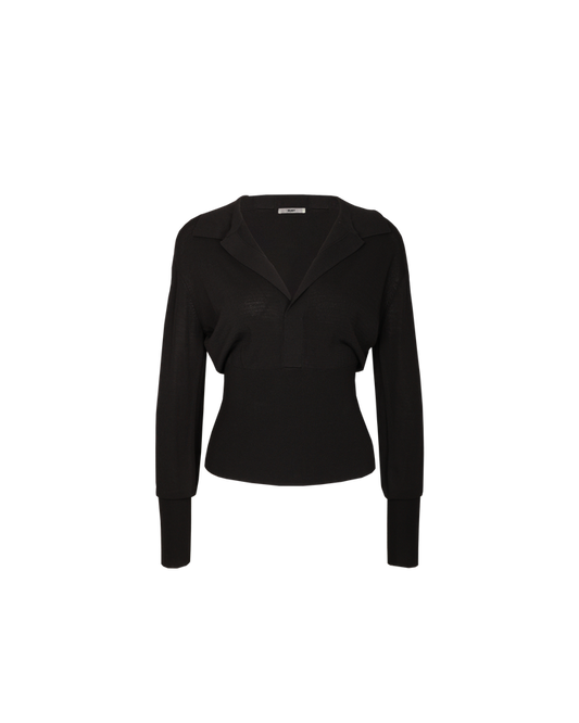 RAMONA POLO TOP BLACK