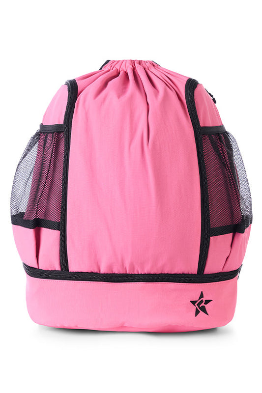 Rebel Drawstring Tote Bag in Fuchsia
