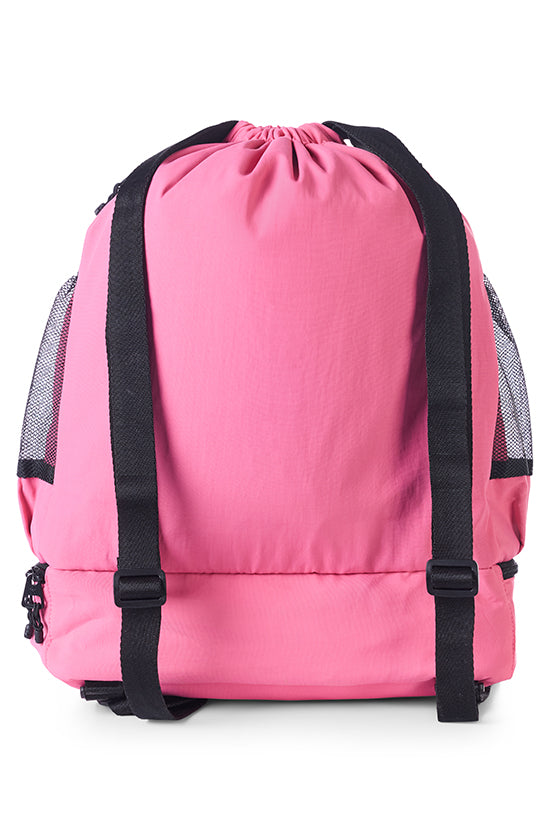 Rebel Drawstring Tote Bag in Fuchsia