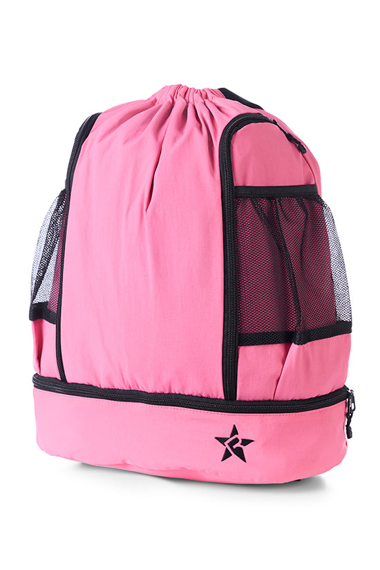 Rebel Drawstring Tote Bag in Fuchsia
