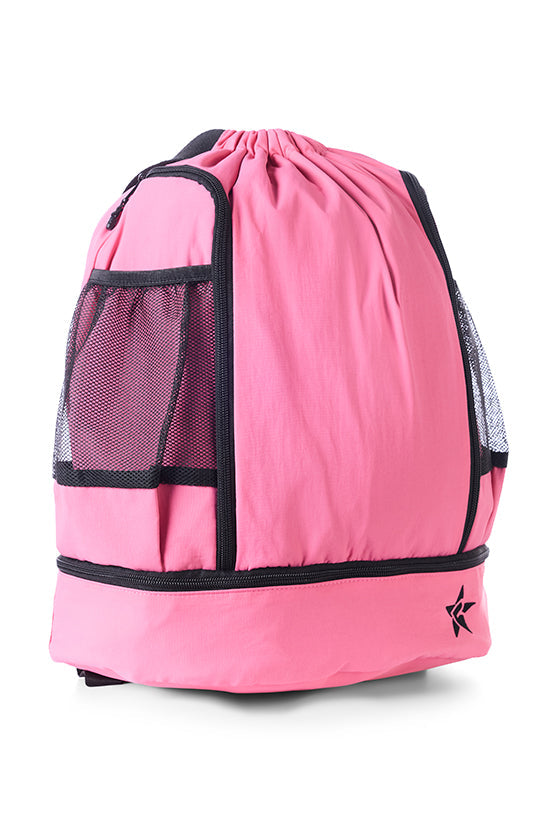 Rebel Drawstring Tote Bag in Fuchsia