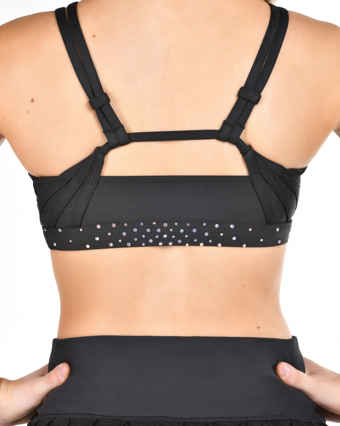 Rebel in Lights Sports Bra in Black