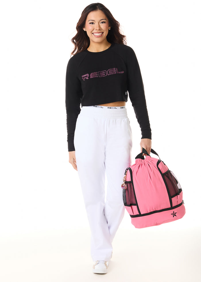 Rebel Level® Cropped Pullover in Black