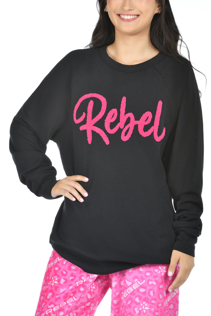 Rebel Pullover in Pink Chenille