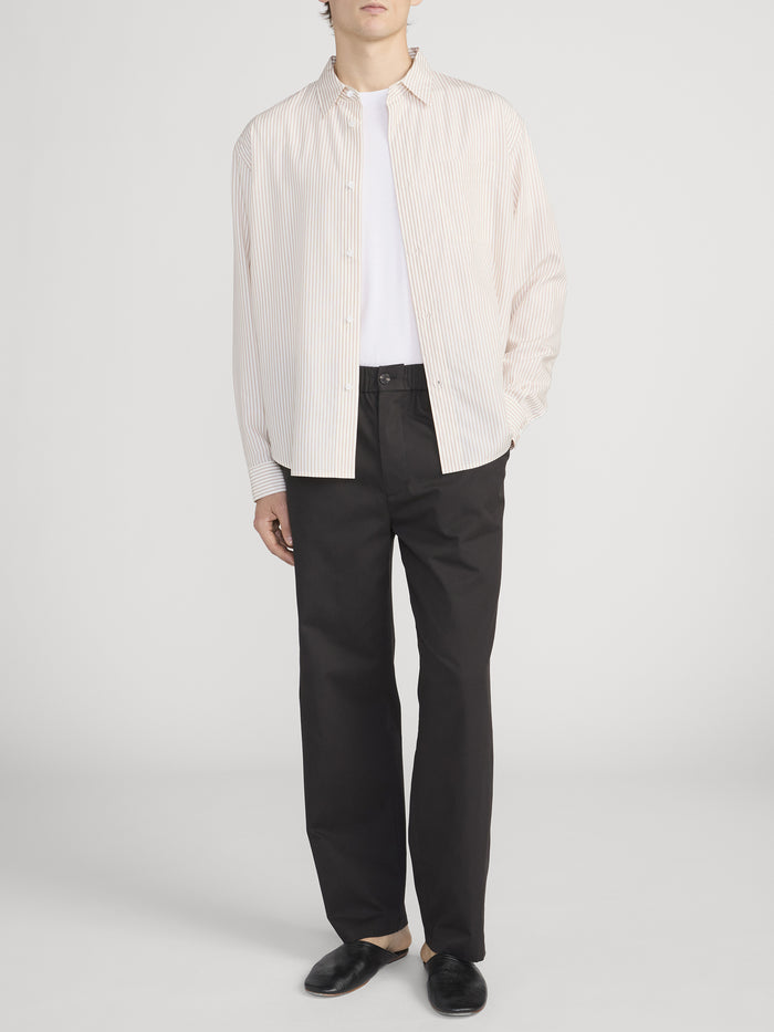 Relaxed Shirt -- Brown Stripe