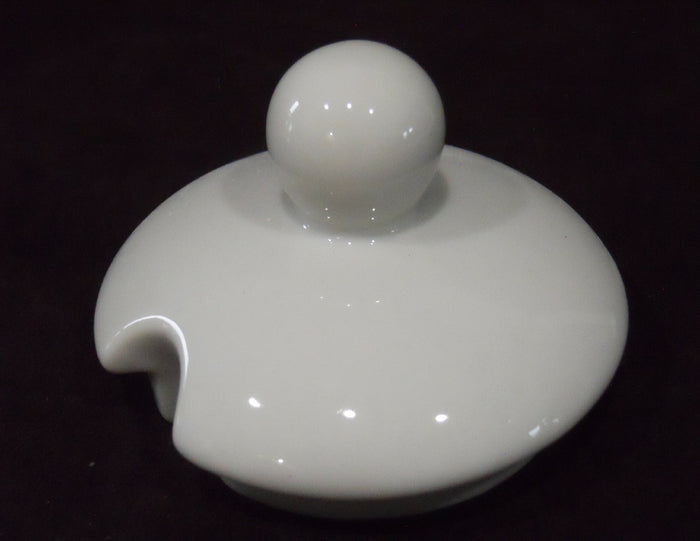 *Replacement CORELLE White Porcelain SUGAR BOWL LID Knob Top w/Spoon Notch