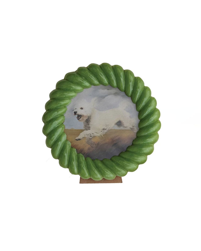 Round Twisted Picture Frame - Green