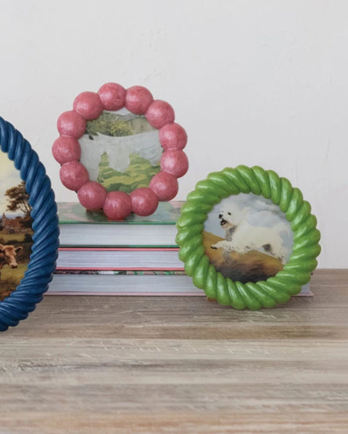 Round Twisted Picture Frame - Green