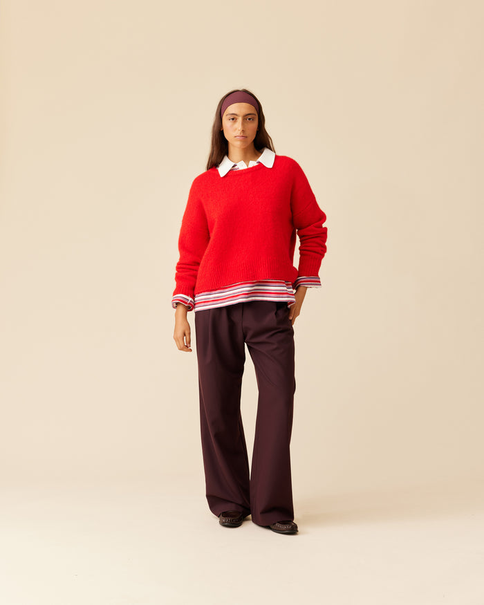 RUE TROUSER DEEP PLUM