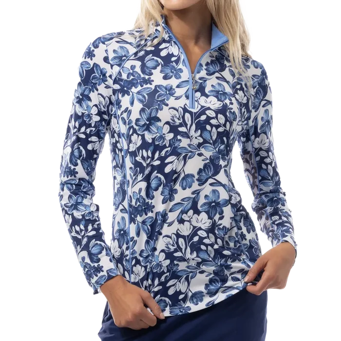 SanSoleil SolCool Jardin Mock - Blue/Navy