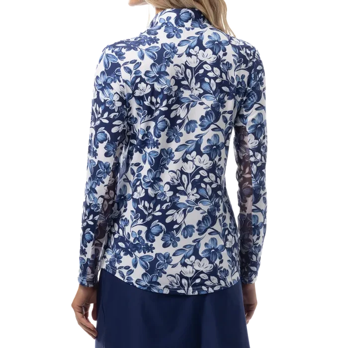 SanSoleil SolCool Jardin Mock - Blue/Navy