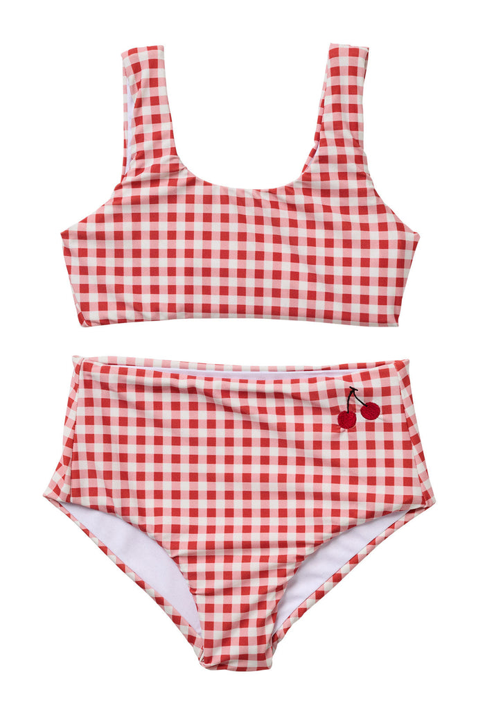 Seaesta Surf Seaside Gingham Two-Piece Swimsuit – Girls