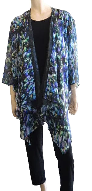Shelz Drape Front Chiffon Jacket