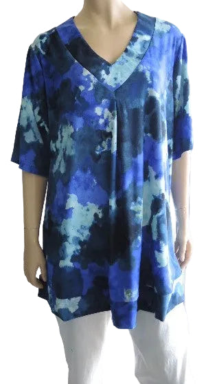 Shelz Stretch Pleat Front Top