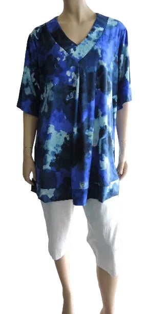 Shelz Stretch Pleat Front Top