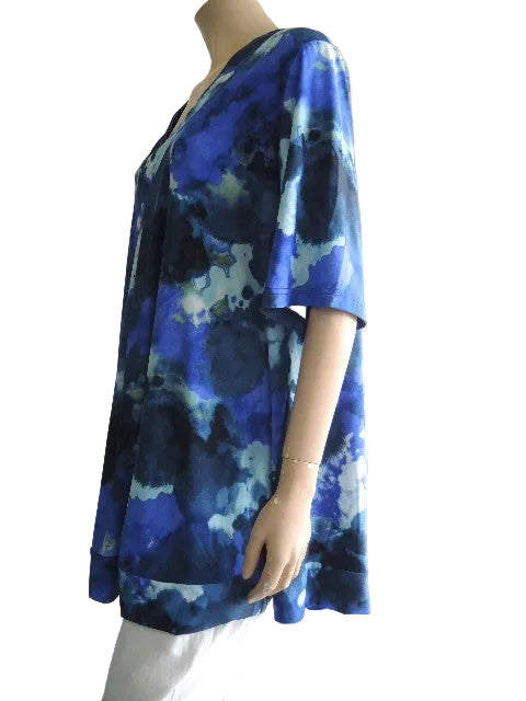 Shelz Stretch Pleat Front Top