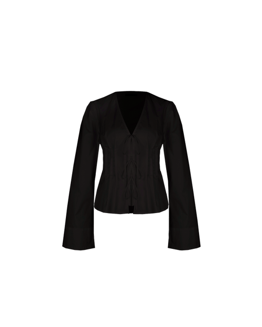 SIMONA LONG SLEEVE BLOUSE BLACK