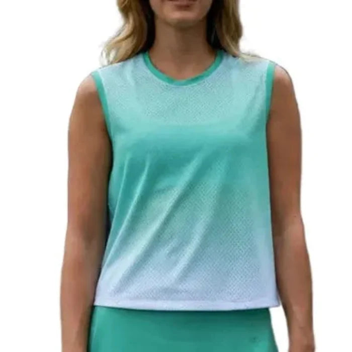 Sofibella Alpine Story Ombre Tank - White/Green