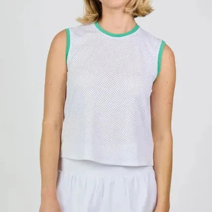Sofibella Alpine Whites Tank - White/Green