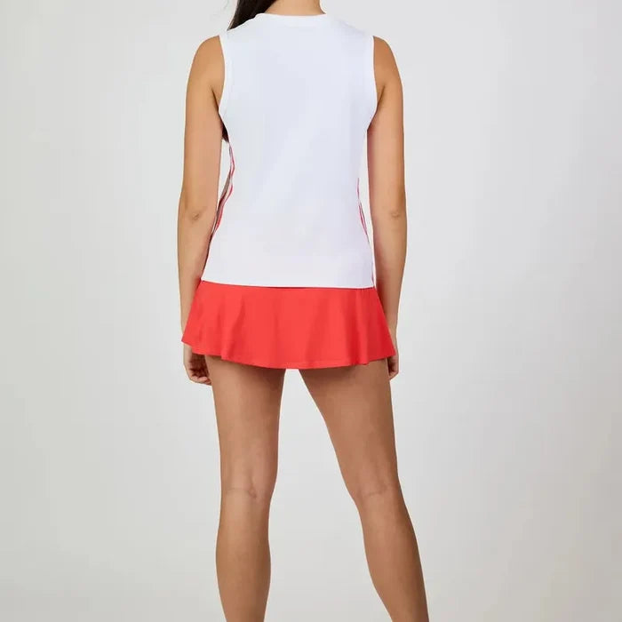 Sofibella Hibiscus Style Icons Tank - White/Hibiscus