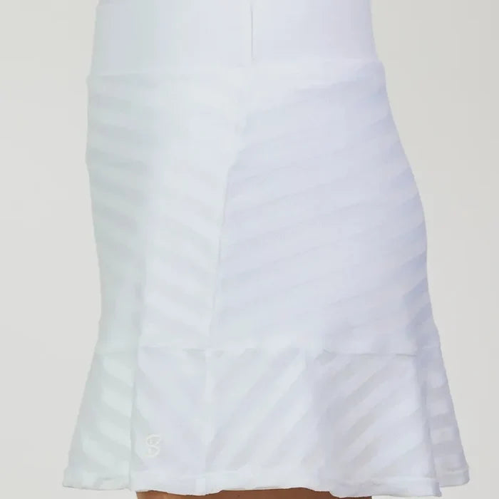 Sofibella White Stripes Skort (14")- White