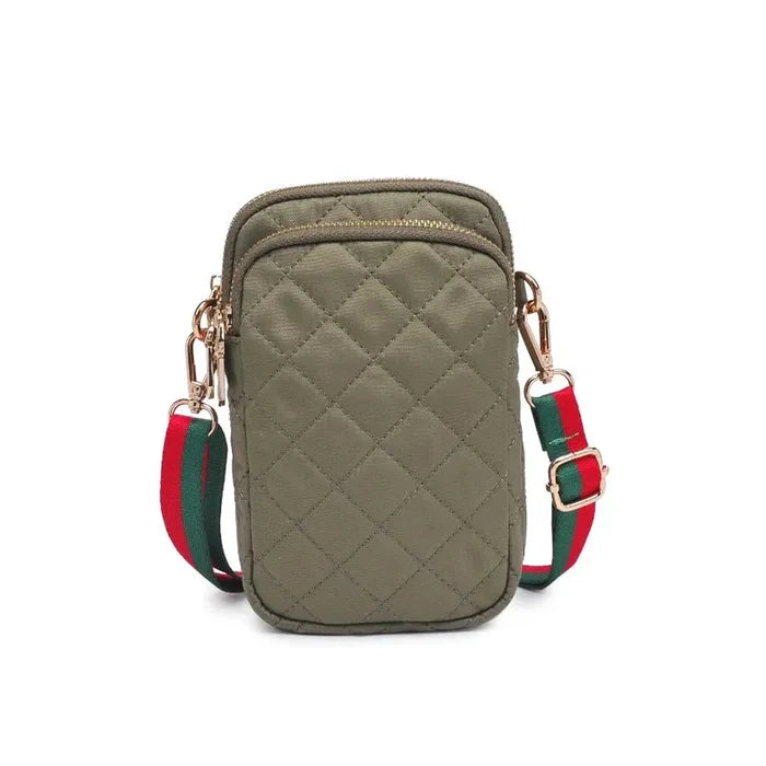 Sol & Selene Quilted Crossbody - Khaki