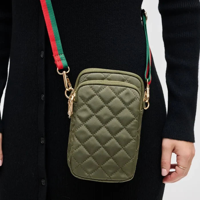 Sol & Selene Quilted Crossbody - Khaki