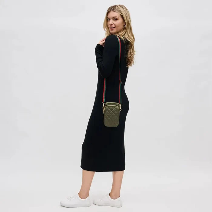 Sol & Selene Quilted Crossbody - Khaki