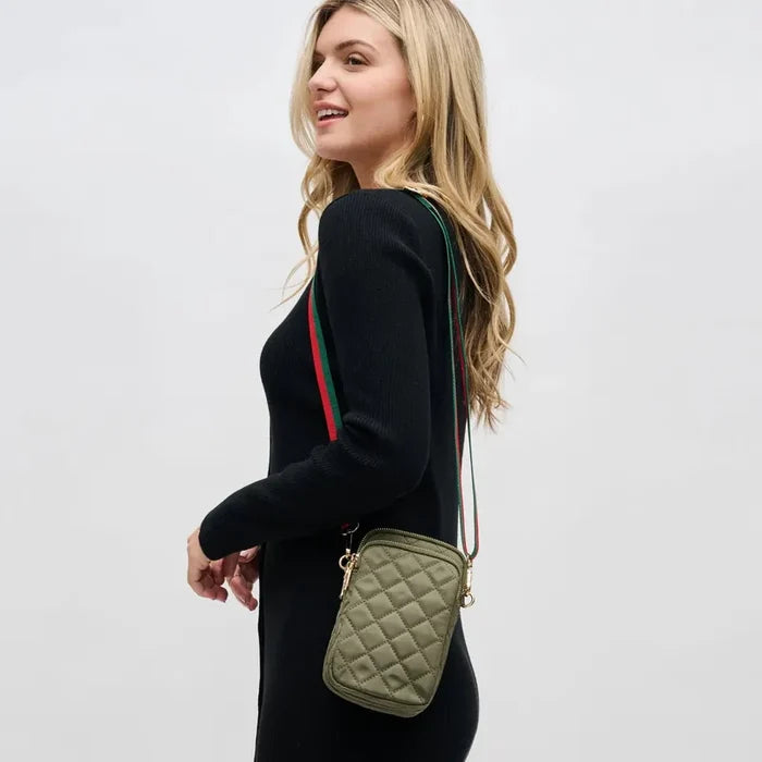 Sol & Selene Quilted Crossbody - Khaki