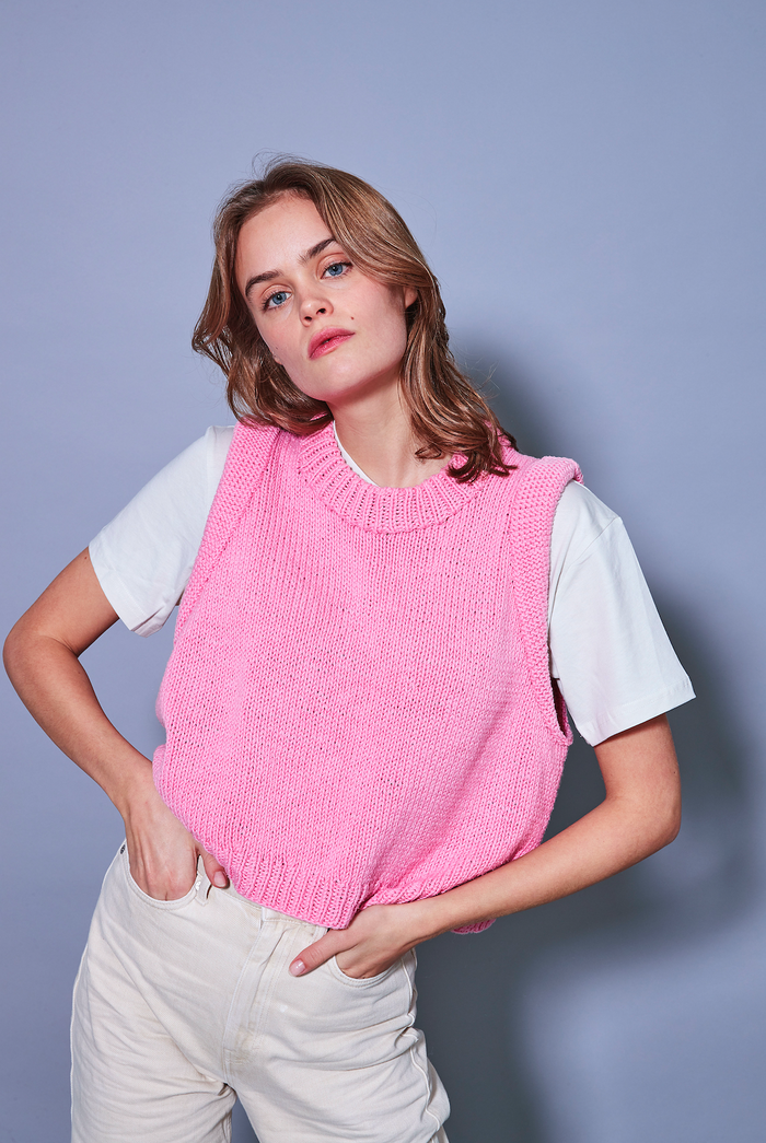 Sommer Saga Vest strikkeopskrift