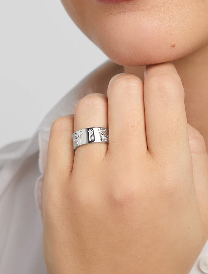 Sterling Silver History of Ireland Ring