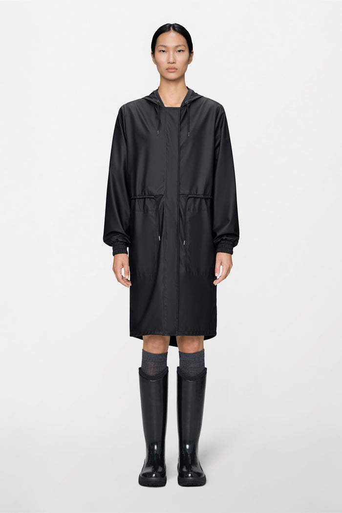 RAINS String W Parka Black Jacket