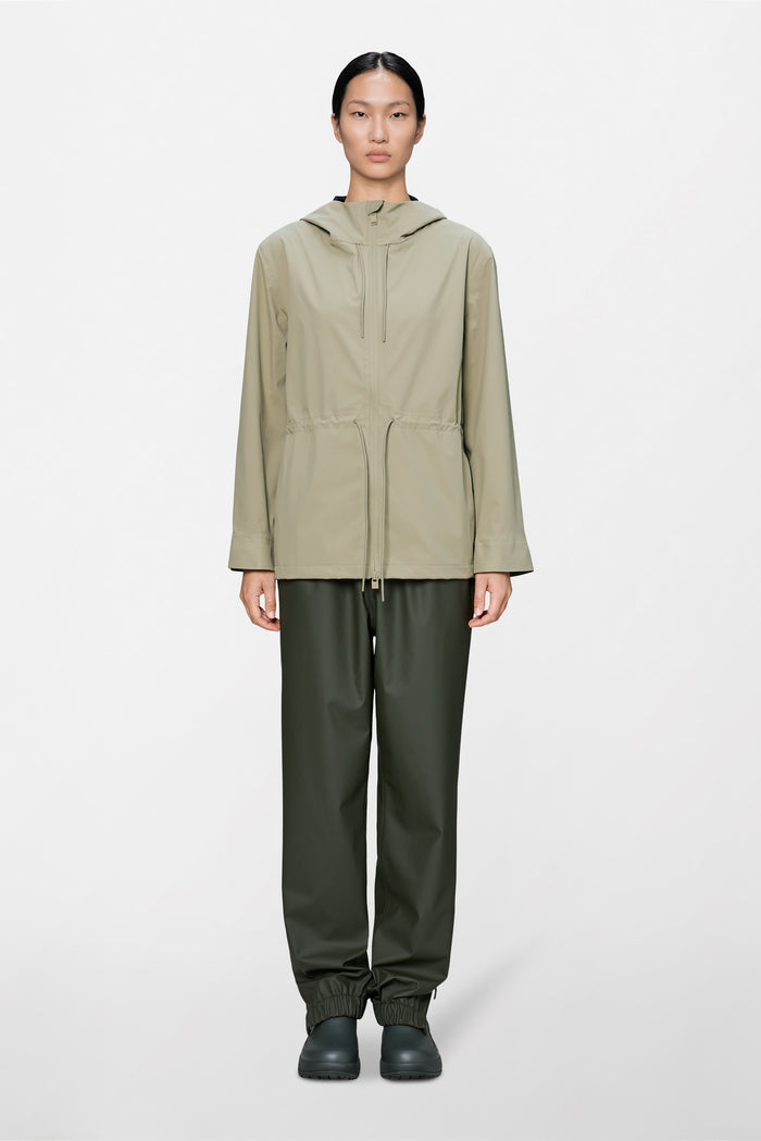 RAINS Suva Hardshell String W Jacket Beige Jacket