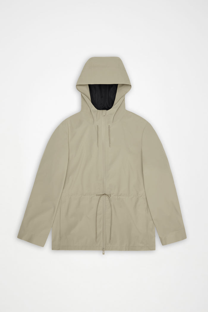 RAINS Suva Hardshell String W Jacket Beige Jacket
