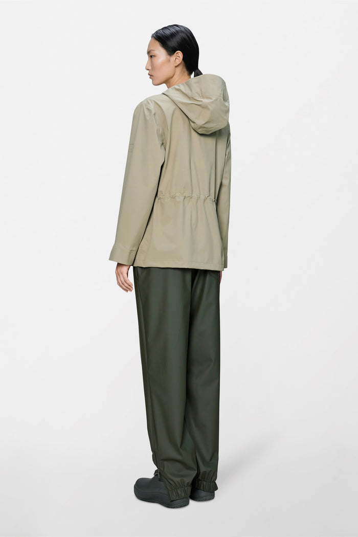 RAINS Suva Hardshell String W Jacket Beige Jacket