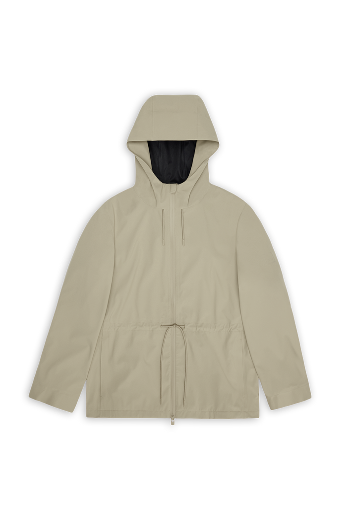 RAINS Suva Hardshell String W Jacket Beige Jacket