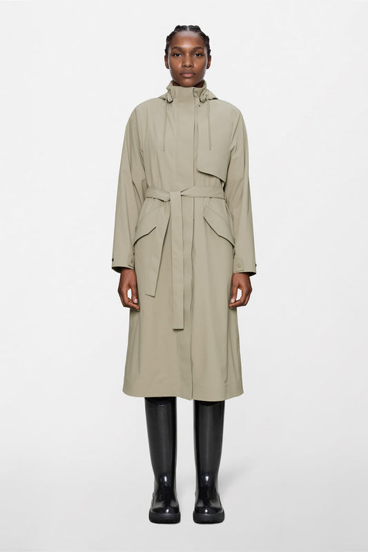 RAINS Suva Hardshell W Coat Beige Jacket